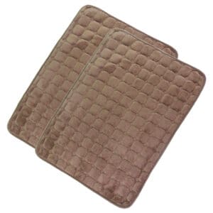 Komplet kopalniških preprog: Duo kopalniških preprog sivo-rjave barve