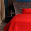 Biancheria da letto monocromatica rossa